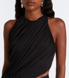 David Koma Cutout draped minidress