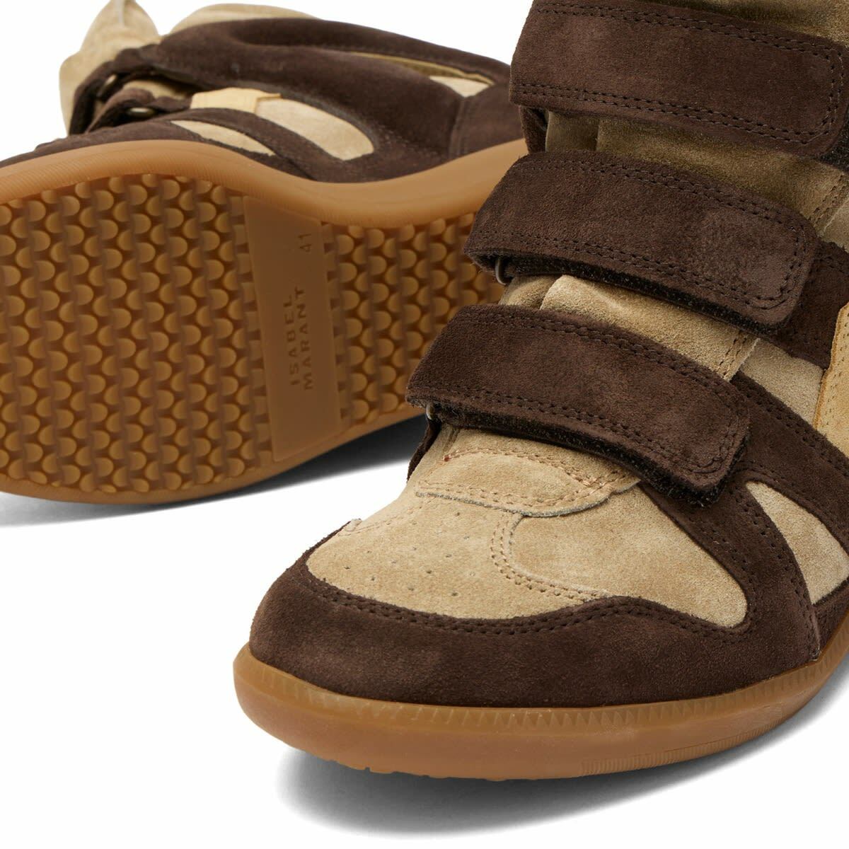 Isabel Marant Women's Bekett Sneakers in Chocolate/Sand Brown