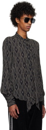 Anna Sui Black Printed Shirt
