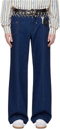 Chopova Lowena SSENSE Exclusive Blue Bump Jeans