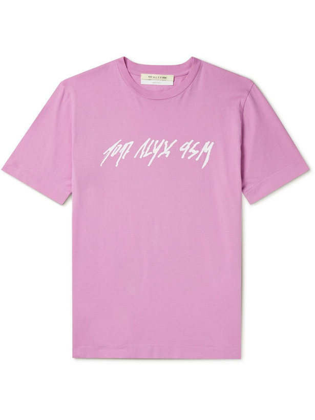 Photo: 1017 ALYX 9SM - Logo-Print Cotton-Jersey T-Shirt - Pink