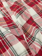 Original Madras - Checked Cotton-Flannel Robe - Red