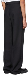 Peter Do Black Signature Belted Trousers
