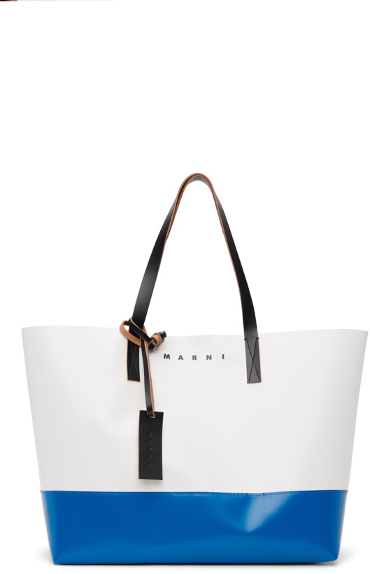 Photo: Marni Blue & White Tribeca Shopping Tote