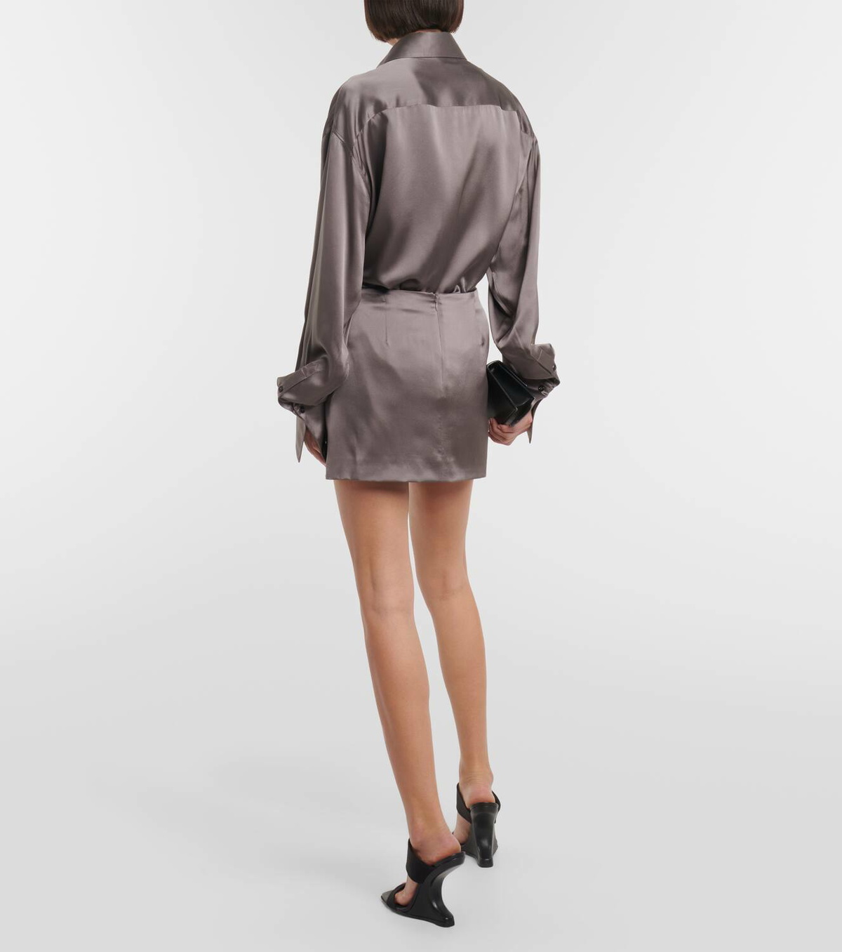 Peter Do Silk charmeuse miniskirt