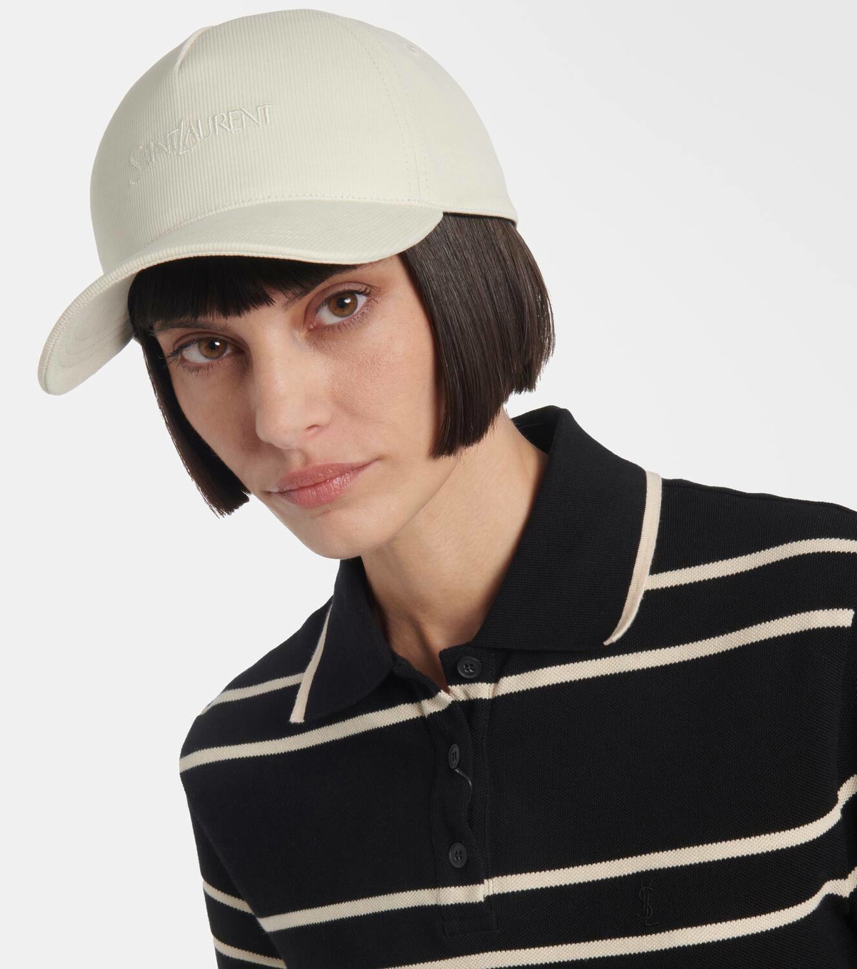 Saint Laurent Embroidered baseball cap