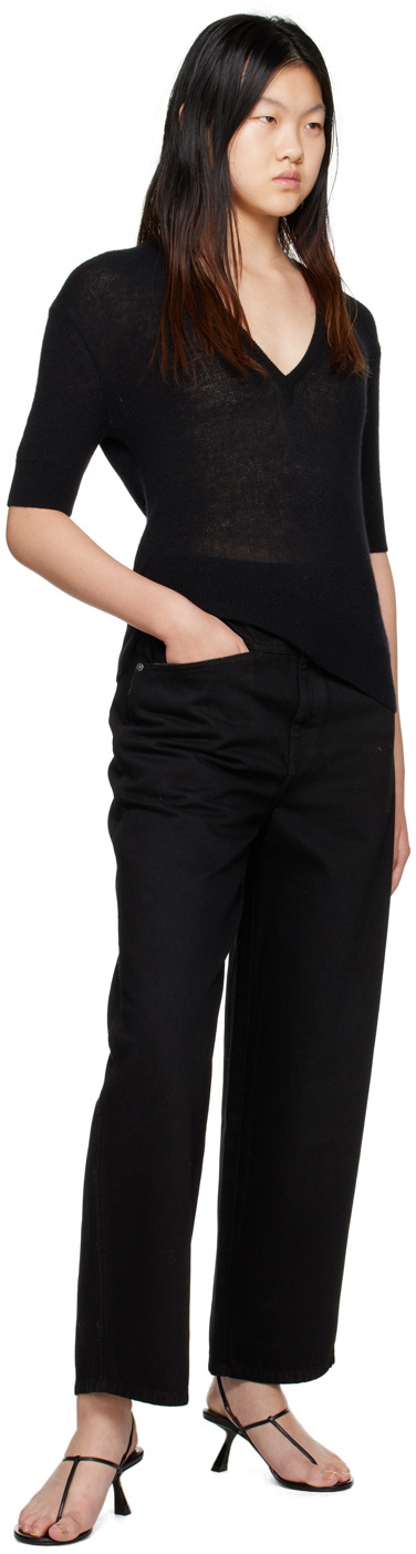 KHAITE Black Preen Jeans Khaite