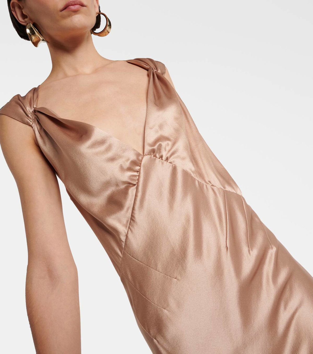 Saint Laurent Silk satin maxi dress Saint Laurent