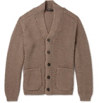 Ermenegildo Zegna - Textured-Knit Cotton and Silk-Blend Cardigan - Men - Brown