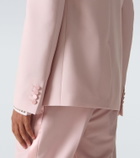 McQueen Silk-trimmed wool and mohair blazer