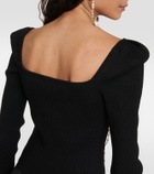 Costarellos Lamarr embellished ribbed-knit top