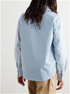 Cherry Los Angeles - Logo-Embroidered Striped Cotton Oxford Shirt - Blue