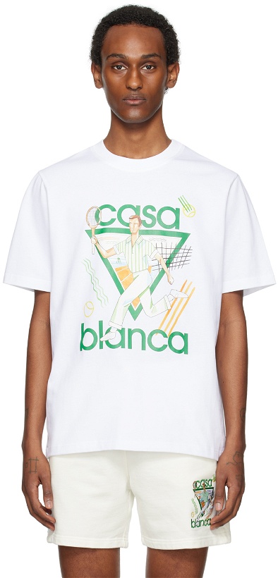 Photo: Casablanca SSENSE Exclusive White 'Le Jeu' T-Shirt