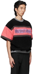 We11done Black & Pink Fleece T-Shirt