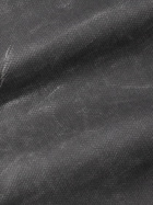 C.P. Company - Toob Felt-Trimmed Distressed Coated-Cotton Coat - Gray