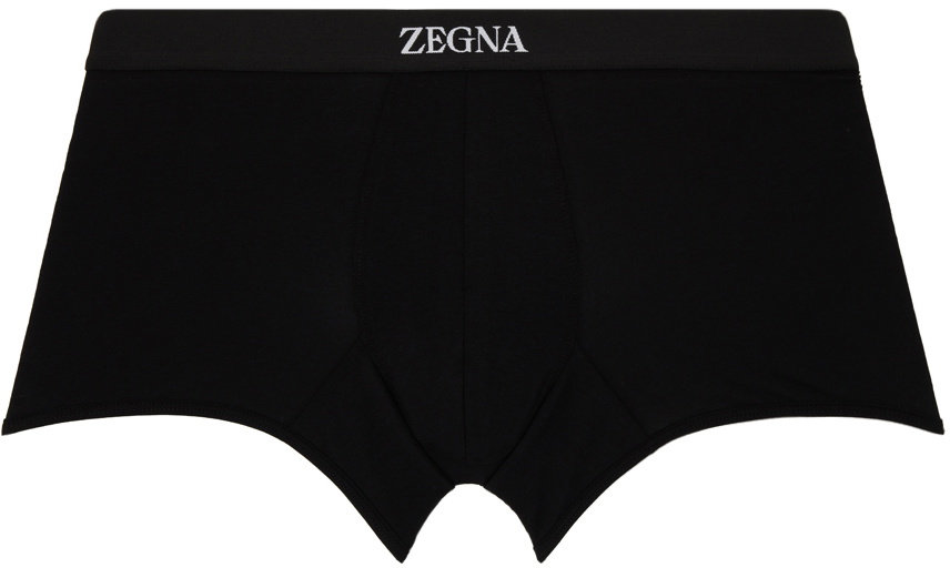 ZEGNA Black Jacquard Boxers Zegna