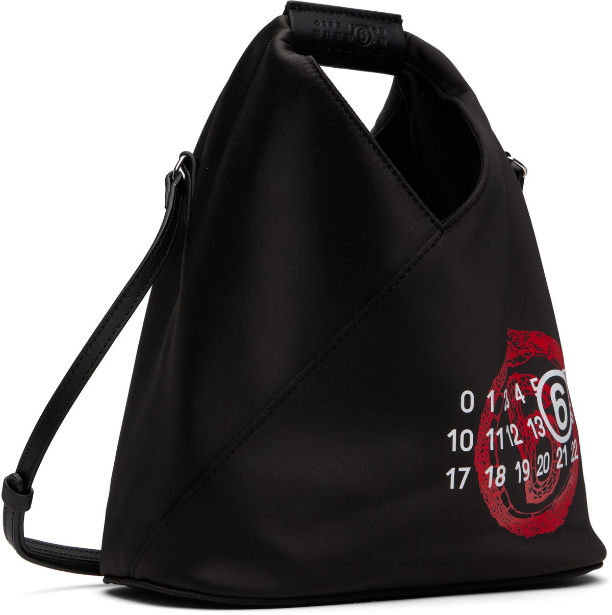 MM6 Maison Margiela SSENSE Exclusive Black 'Year of the Snake' Triangle Crossbody Bag