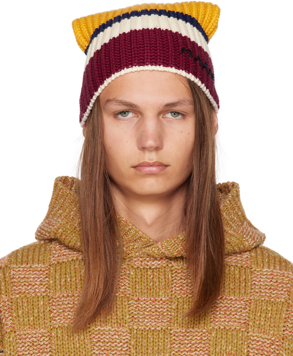 Marni Multicolor Logo Beanie Marni