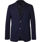 Hugo Boss - Nold Slim-Fit Unstructured Checked Cotton-Blend Seersucker Blazer - Blue