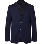 Hugo Boss - Nold Slim-Fit Unstructured Checked Cotton-Blend Seersucker Blazer - Blue