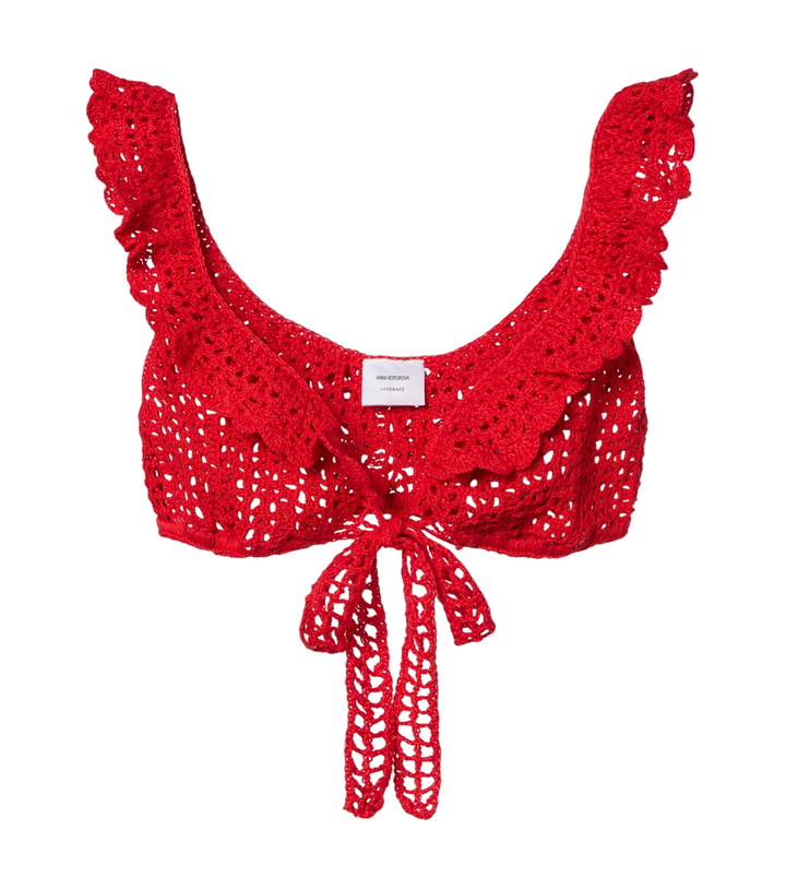 Photo: Anna Kosturova Crochet cotton bra top