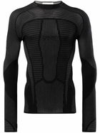 Reebok LTD Black Vector-Appliqué Mesh Top