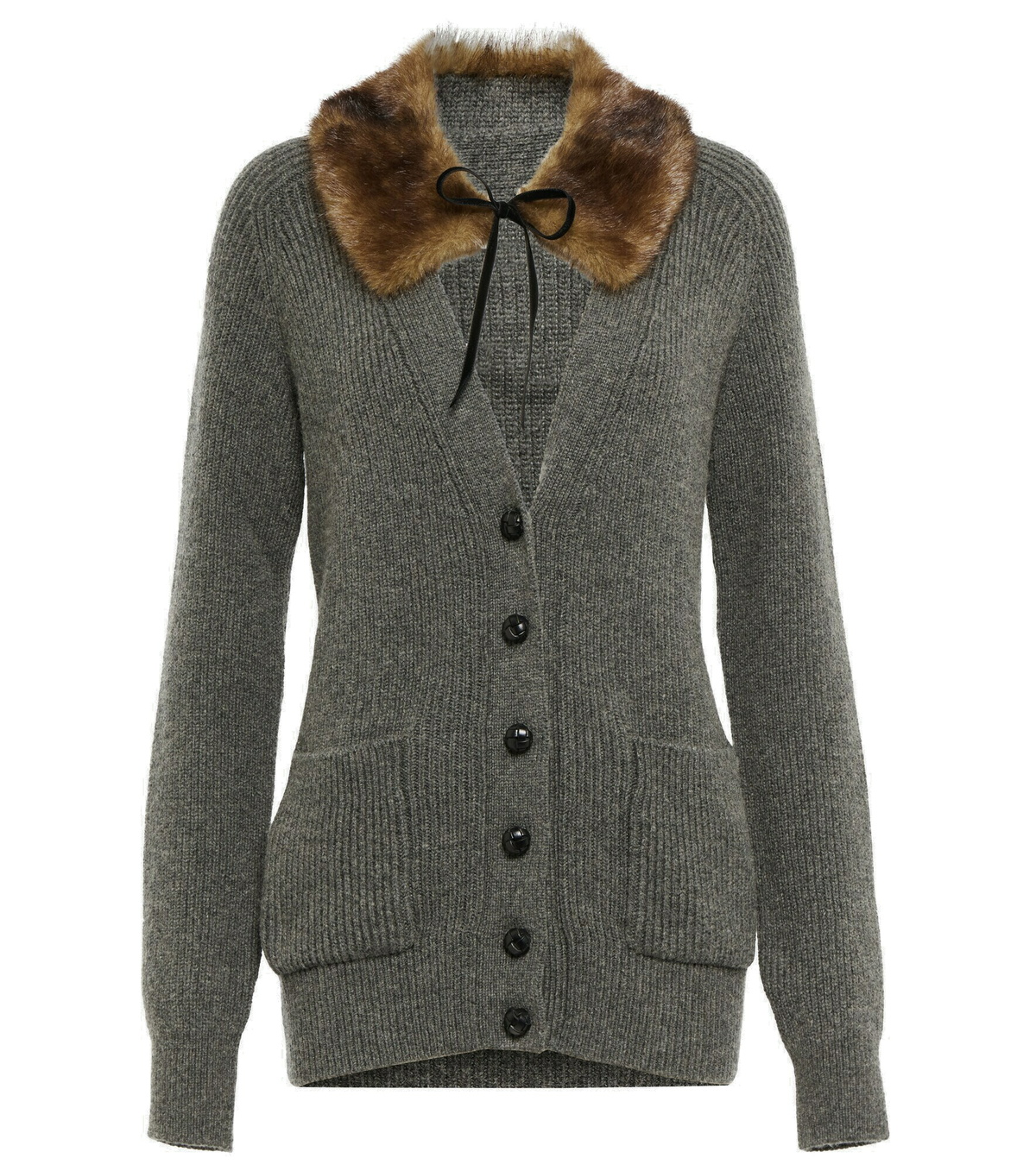 Camel Faux Fur Oversize Cardigan 18184
