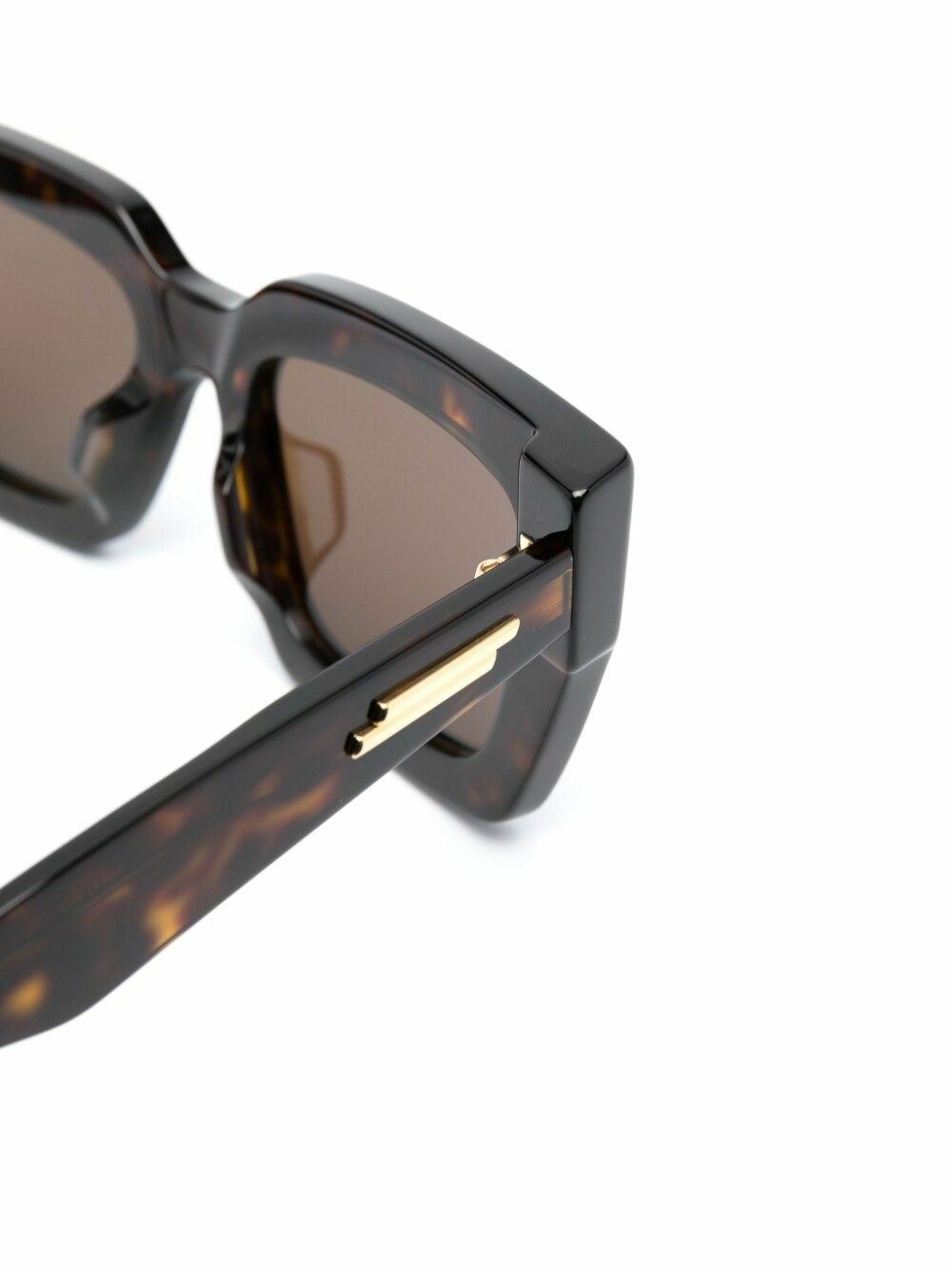 Bottega Veneta Eyewear Brown Tortoiseshell-Effect Sunglasses