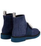 Roger Vivier Viv’ Rangers Strass suede Chelsea boots