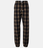 The Attico Checked cotton sweatpants