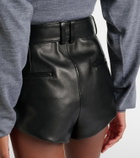 Magda Butrym Belted high-rise leather micro shorts