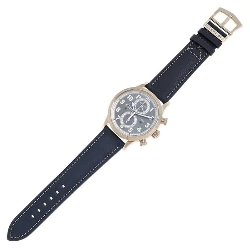 Patek Philippe Complications Calatrava Pilot Travel Time Chronograph Automatic Watch 5924G-001