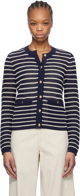 Photo: rag & bone Navy Viola Stripe Cardigan