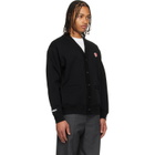 AAPE by A Bathing Ape Black 'AAPENOW' Heart Moonface Cardigan