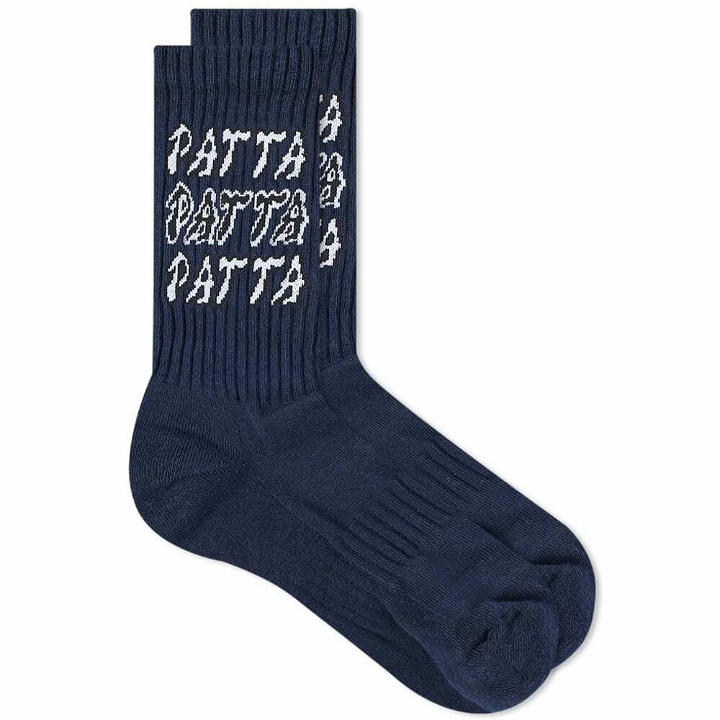 Photo: Patta Men's Shaky Sports Sock in Evening Blue