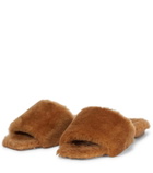 Aeyde Anna shearling slides