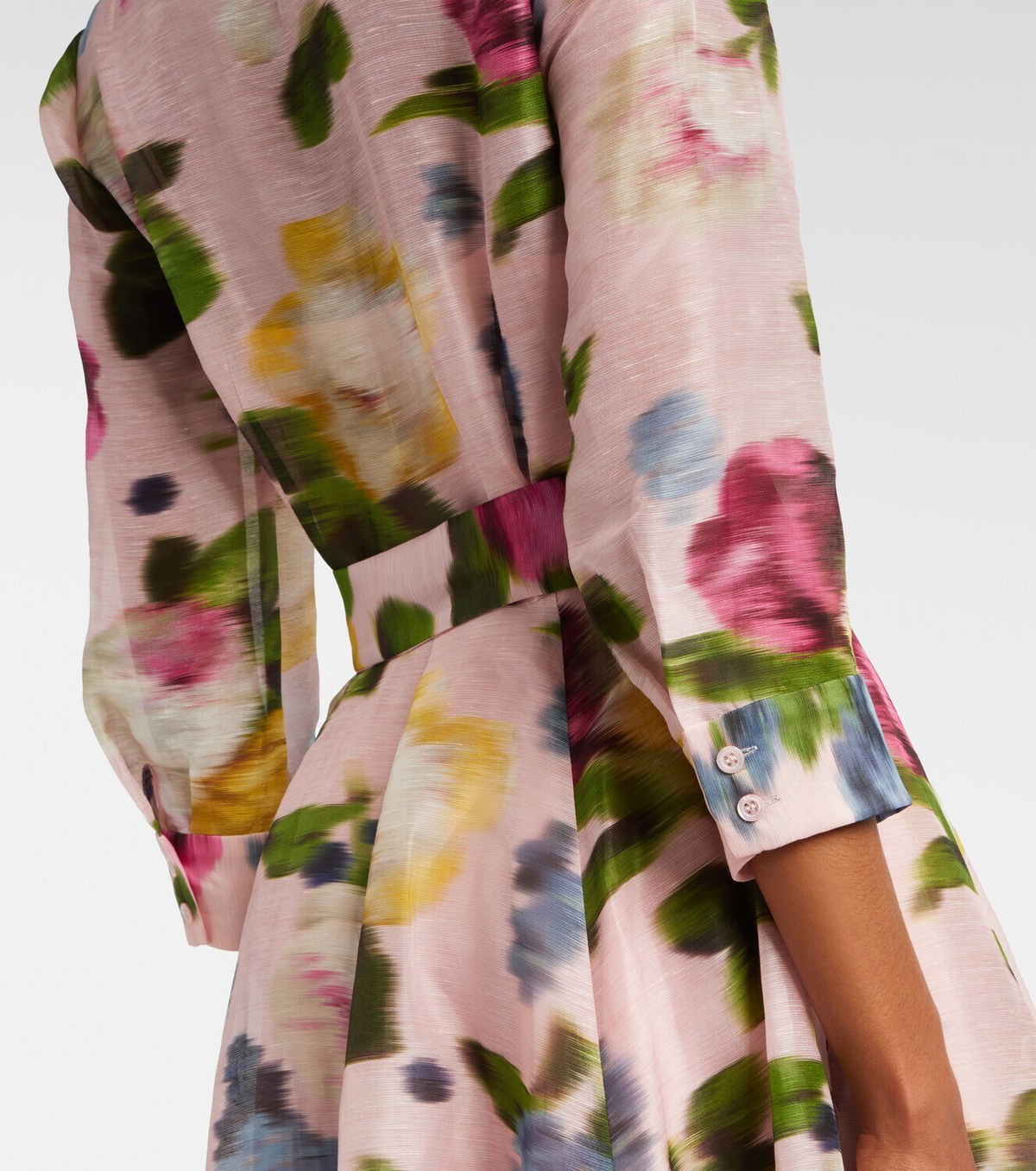 Carolina Herrera Floral linen and silk gown