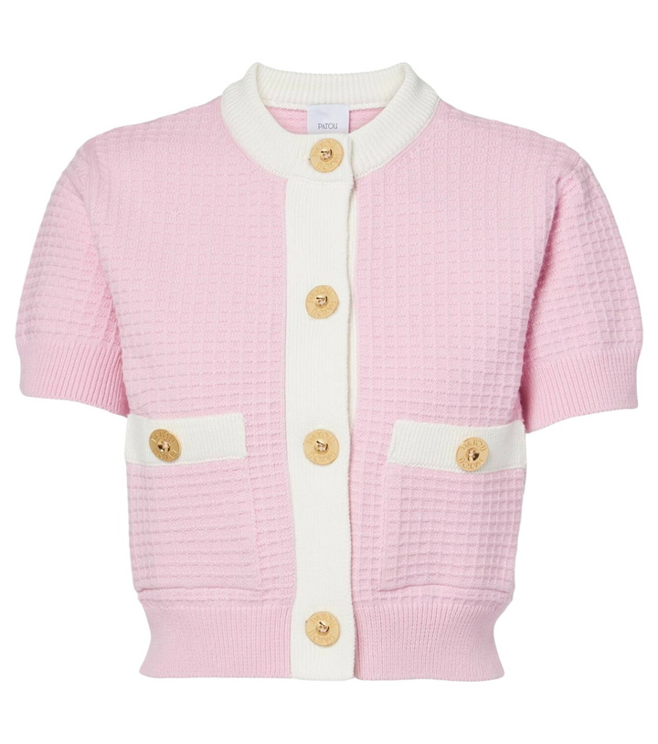 Photo: Patou Waffle-knit cotton cardigan
