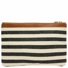 Anine Bing Women's Lili Stripe Pouch in Black/Natural Stripe 