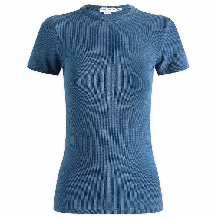 Photo: Good American Women's Jeanius Fitted T-Shirt in Indigo