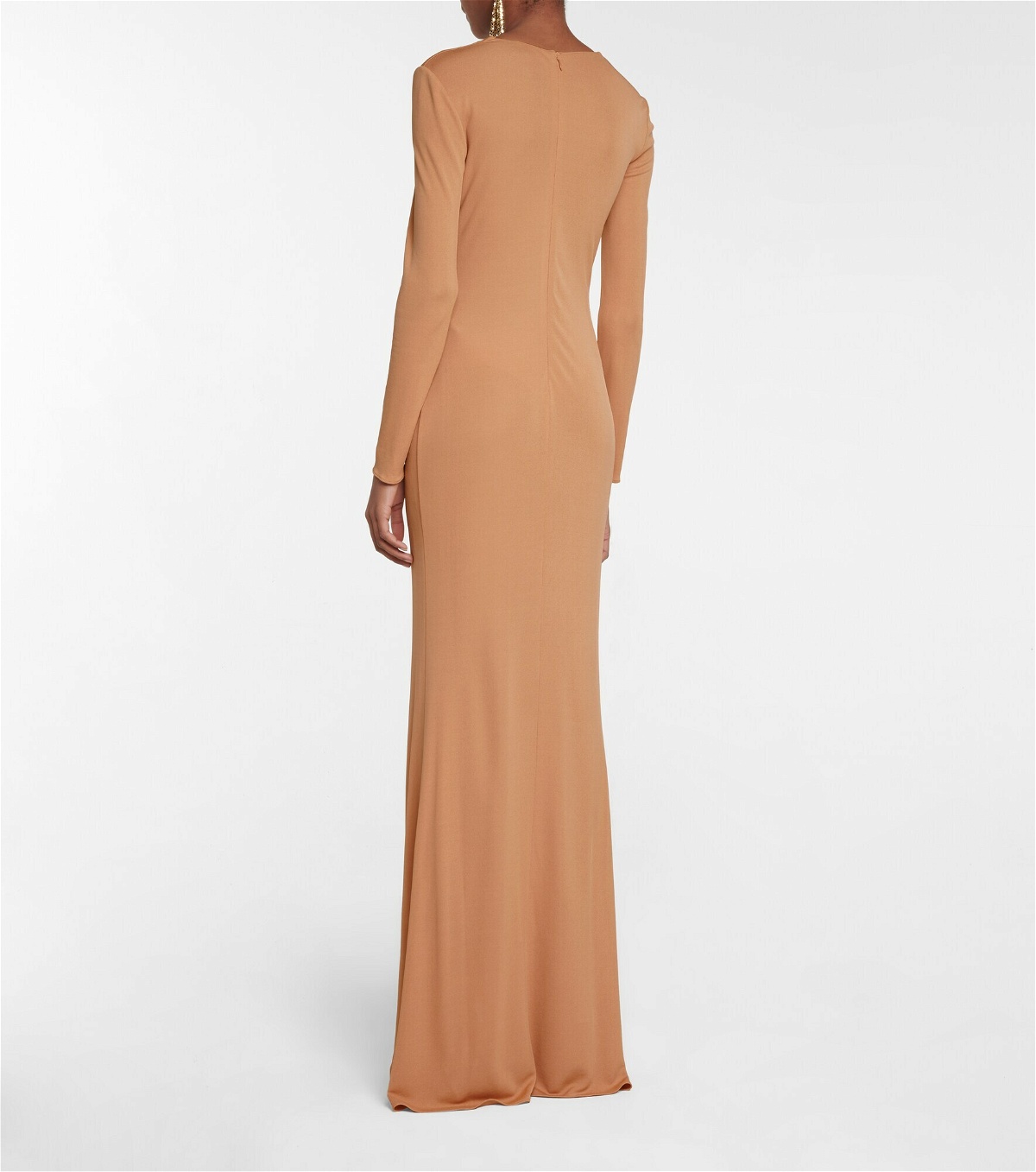 Tom Ford Buckle-detail strapless sablé gown TOM FORD