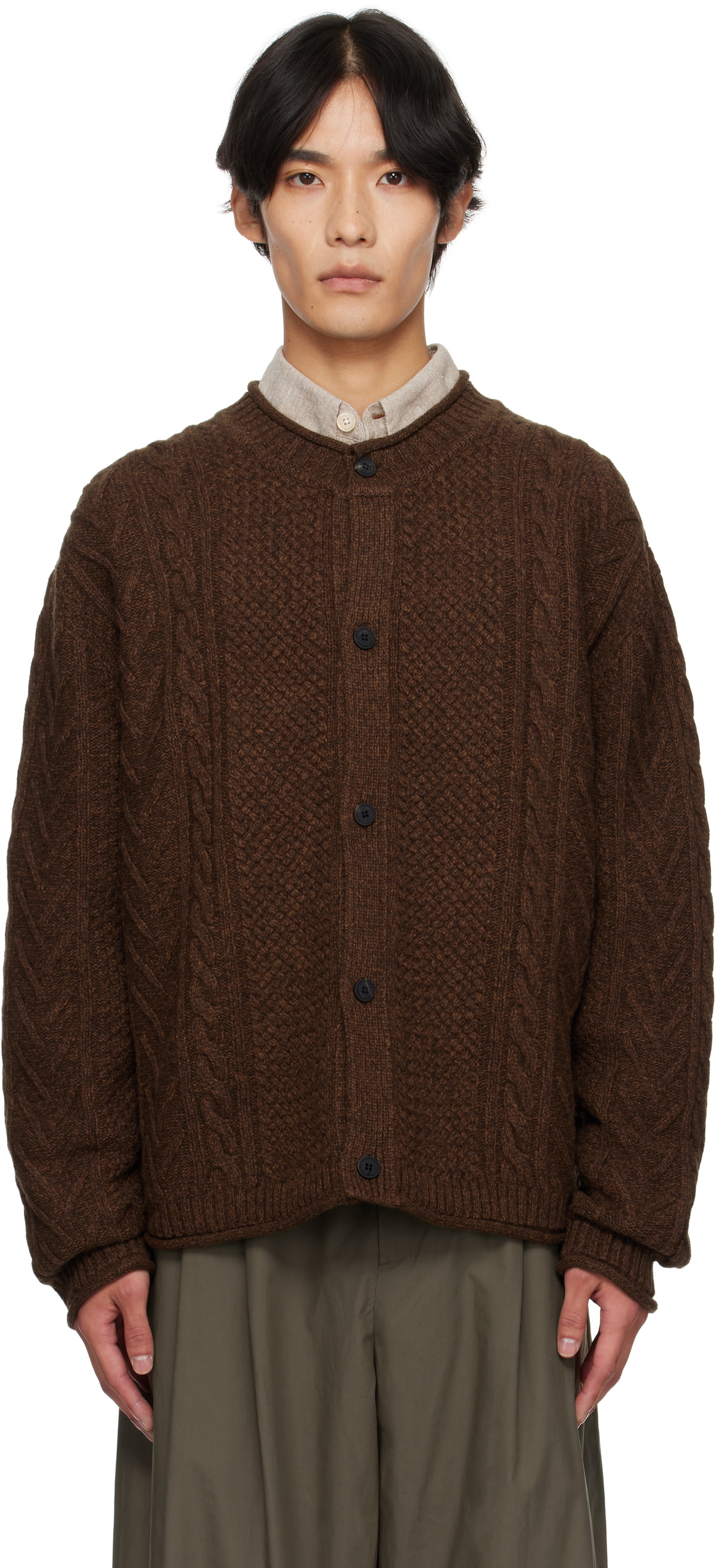 LE17SEPTEMBRE Brown Twisted Cardigan