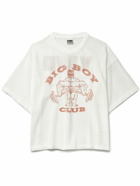 Y,IWO - Printed Mesh T-Shirt - White