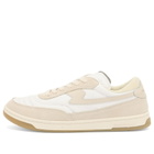 Stepney Workers Club Men's Casson S-Strike Leather Suede Sneaker in White
