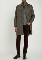 Paige Brunetti Herringbone Wool-blend Coat Brown