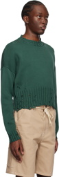 Marni Green Cropped Sweater