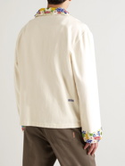BODE - Beaded Cotton-Canvas Blouson Jacket - Neutrals