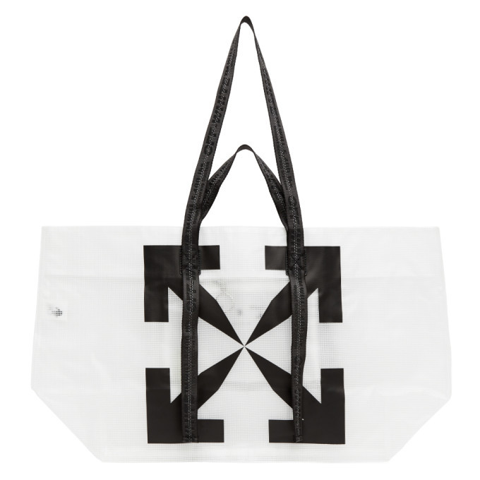 Photo: Off-White White PVC Arrows Tote