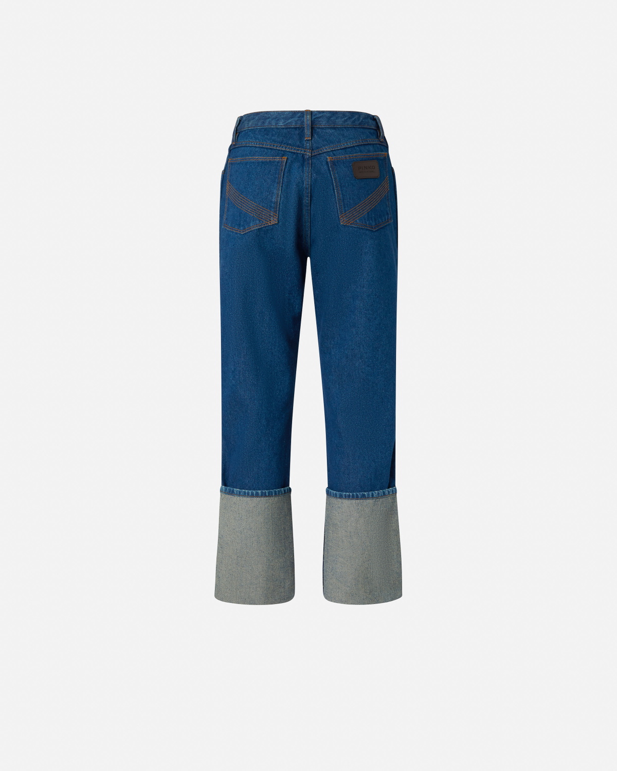 Pinko Reimagine Cuffed Straight Jeans Pinko X Patrick Mc Dowell Rinse Wash