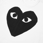 Comme des Garçons Play Men's Heart Logo T-Shirt in White/Black